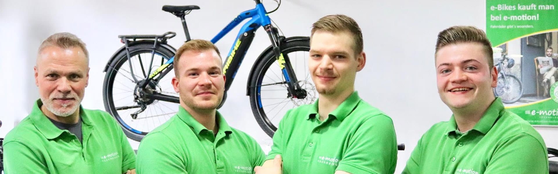 Das Team des e-motion e-Bike Premium-Shop Hannover