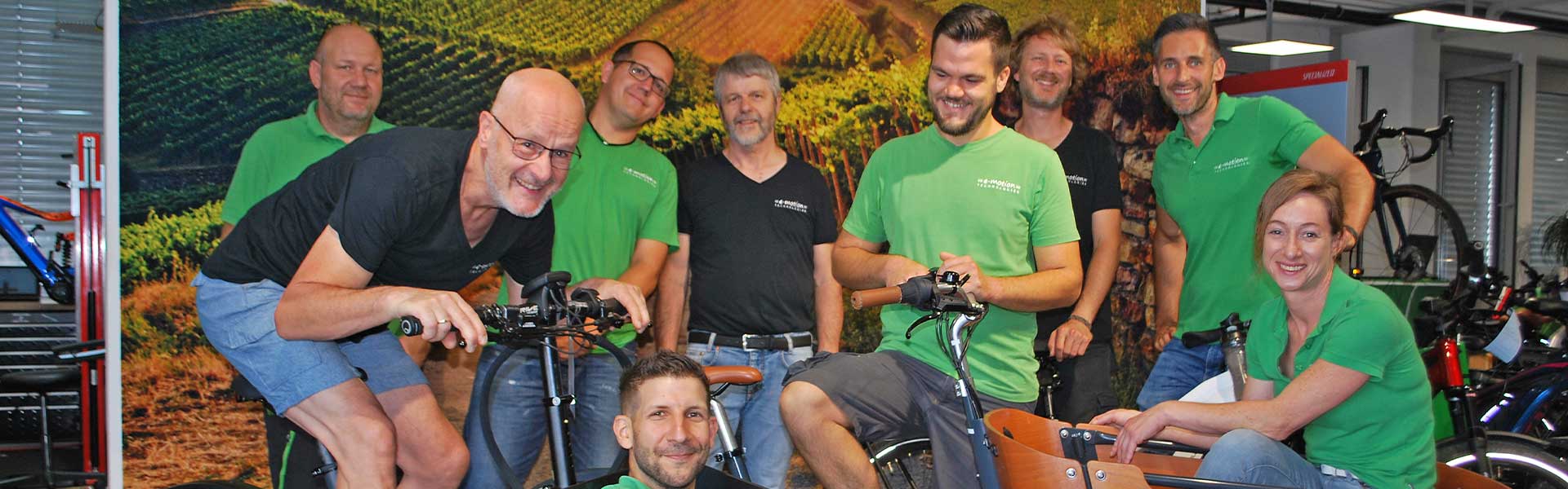 Das Team der e-motion e-Bike Welt Wiesbaden