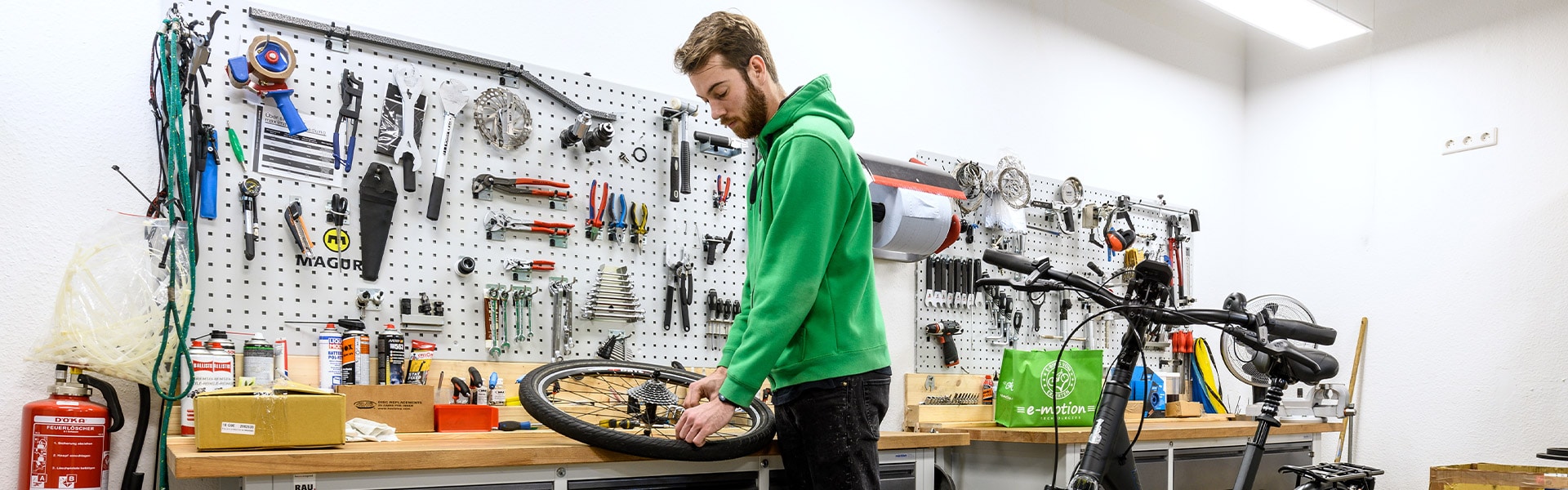 Die Werkstatt der e-motion e-Bike Welt Bochum