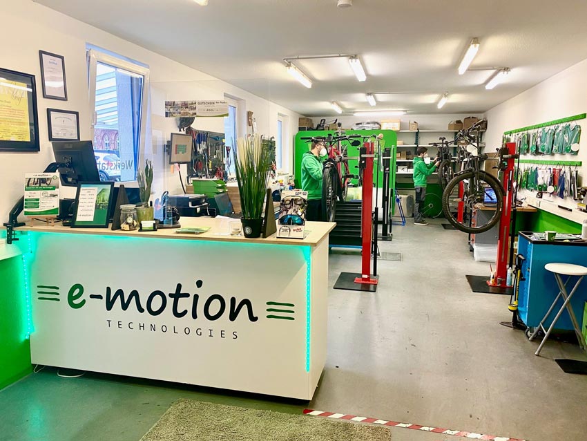 Werkstatt der e-motion e-Bike Welt Tönisvorst