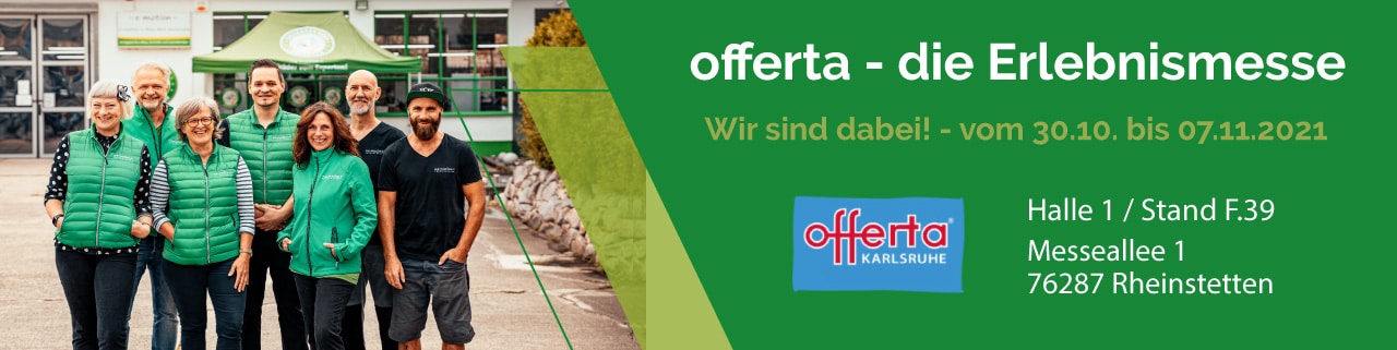Einladung zur offerta Erlebnismesse 2021 von der e-motion e-Bike Welt Karlsruhe