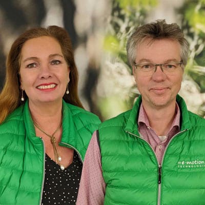Geschäftsführer-Duo Tina und Jens der e-motion e-Bike Welt Ismaning