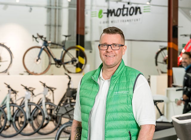 Geschäftsführer Kai vom Team der e-motion e-Bike Welt Frankfurt