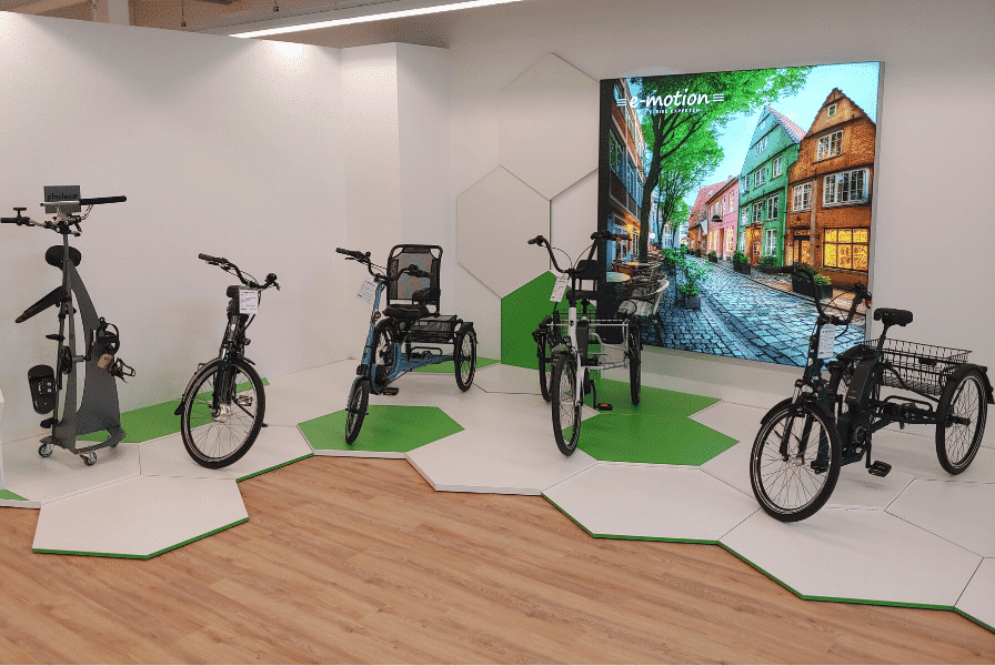 Dreirad Auswahl in der e-motion e-Bike Welt Bremen Nord