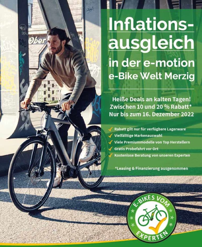 Rabattaktion Inflationsausgleich: e-Bike Sonderangebote in Merzig