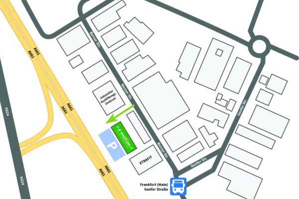 Anfahrtsskizze Frankfurt Nord Anfahrtsskizze zur e-motion e-Bike Welt Frankfurt Nord